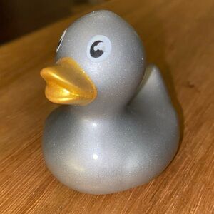 2" Inch Vinyl Rubber Silver Metallic Duck